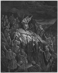 Mattathias appealing to the Jewish refugees